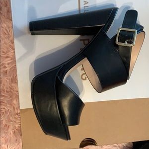 Black platform heels